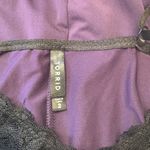 Torrid Chemise Womens Plus Size 2 2X Purple Satin Black Sexy Sheer Lace Lingerie Photo 2