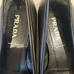 Prada  Black Leather Loafers with Metallic Accent Photo 1