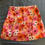 Urban Outfitters  Floral A-Line Skirt - Orange and Pink Photo 3