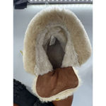 J.Crew Women's Round Toe Faux Fur Lace Up Lug Sole Combat Boots Brown Size 9 M Photo 11