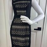 Yoana Baraschi  Chic Black Nude Lace Textured Dress Size 2. #340 Photo 0