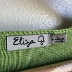 Eliza J  Kelly green black grey stripe sweater dress size Large pockets Photo 2