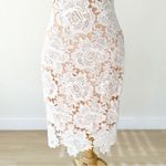 Lulus Lulu’s Temps De L’Amour White Lace Bodycon Midi Dress | Small Photo 3