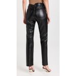 AGOLDE New! Black Leather Crisscross Straight Pants Sz 26 $378 Photo 2