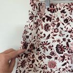 Loft Shorts Size 6 Womens Maroon Paisley High Waist Button Fly Cotton Stretch Photo 3