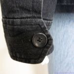 Attention NWOT women's black jean jacket with epaulette, size 14 Photo 10