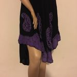 Ladies Semi Sheer ASymm Dress Black Size undefined Photo 3