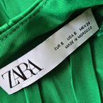 ZARA LIMITED EDITION GREEN PLEATED MIDI DRESS WITH PUFF SLEEVES 2297/693 small Photo 4
