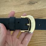 B-low the Belt  Leather Belt Size XS Black Gold Photo 1