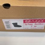 Sugar black micro suede faux fur lined boots. Traction bottoms. Size 7 NWT/Box. Photo 5