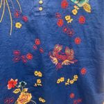 Johnny Was  Blue Multi Colored Embroidered XXL Linen Dress.        2657 Photo 6