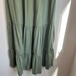Aerie Smocked Maxi Dress Size XL Green Boho Strapless Flowy Sundress Photo 3