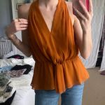 Naked Zebra Burnt Orange Tank Top Photo 1