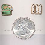 Plant Garden Water Hose Fence Spring Wooden Hand Painted Boho Earrings Photo 2