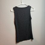 Henley Gray Sleeveless Button Tank Top Size M Photo 2