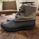 Sperry Black & Gray Saltwater Topsider Waterproof Rain Ankle Boot Photo 5