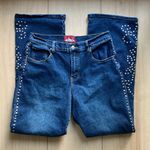 L.A. Blues Vintage Retro Bling Riveted Flare Jeans Size 8 Stretch Womens Photo 5