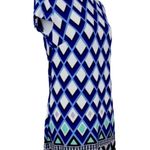 Jessica Howard  Women's Shift Dress Cap Sleeve Blue White Geo Print Size Medium Photo 1