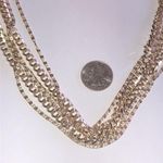 Vintage West Germany Gold Tone Multi Strand Long Boho Retro Necklace Photo 1