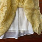 ZARA  Limited Edition Crochet Dress V-Neck Ruffled Shell Tassels Boho Yellow~XL Photo 10