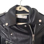 Victoria Beckham VICTORIA  Leather Moto Jacket‎ Black Sz 6 Photo 2