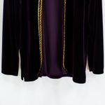 RICCI Purple Vintage 90s Velvet Sweater 3 Piece Skirt Suit Set Size M Photo 6