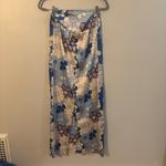 ZARA  Strapless Floral Dress - Blue and White Photo 1