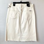 joe's jeans Joe’s Jeans Denim High Rise‎ Front Slit Midi Skirt Cream 28 Photo 4