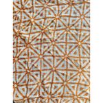 Spartina 449 Orange Cream Geometric Patterned Scarf Fringe Viscose Lightweight Photo 3