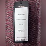 Elegant Black and Red Patterned Cardigan Size 2X Photo 5