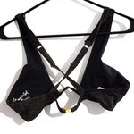 Cabana Del Sol Metallic Wired Bikini Top Gold Black Large Photo 1