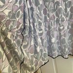 Lily 🖤💜🤍 Geometric Retro Patterned Long Open Topper, Elastic Waist Front Tie Purple Size 2X Photo 8