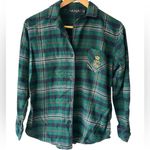 Ralph Lauren  Flannel Pajama Shirt Cotton Blend Long Sleeve Photo 7