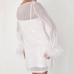 Lulus  Marvelous Energy White Sequin Mesh Long Sleeve Mini Dress Size M Photo 1
