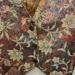 Vintage floral vest sz XS bohemian street wear flowers y2k 90s vest top work Red Photo 1