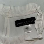 💜 NWT Simply Styled Sheer Tank Top Blouse White Size M Photo 4