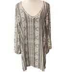 Roxy  April‎ Morning Long Sleeve V Neck Boho Pullover Mini Dress Size Medium NWT Photo 2