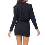 L*SPACE Aura Mini Dress Women S Black Swirl Whimsygoth Boho Holiday Party NWT Photo 3