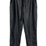 Peter Som x RTR Black Faux Leather Tie Waist Pants Size 14 Photo 4