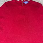 Vivienne Tam Vivienne Tem red short sleeve sweater with zipper in the back, size Medium Photo 1