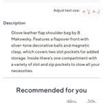 B Makowsky  Glove Leather Flap Shoulder Bag with Pleated Stud Photo 10