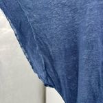 Umgee  blue M burnout tee buttons raw hem casual lounge layering Photo 3
