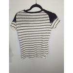 ZARA  W&B Collection Laced Shoulder Navy & White Black Striped Bundle Top Small Photo 6