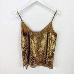 Cami NYC  The Olivia Metallic Gold Silk Blend Camisole Tank Top Animal XS NWT Photo 5