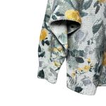 Luisa Ricci Italy Floral Knit Sweater Small Yellow Gray Dolman Lightweight Boho Photo 6