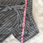 Seven 7 Striped Tie Front Ribbed Short Sleeve Blouse Shirt Top Small Photo 5