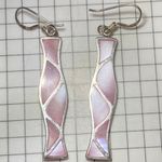 Woman’s Pink Pearl Earrings ! Silver Photo 0