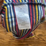 Madewell Rainbow Stripe Knot Crewneck Short Sleeve T Shirt XS Yellow Navy Tee Photo 7