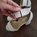 Open toes light cream colored heels size 8 women's, 3 inch chunky heels , worn 1 Pink Photo 1