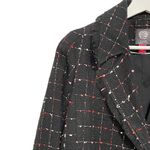 Vince Camuto  Tweed Windowpane Raw Edge Blazer S Photo 4